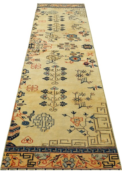 Teselya Mavi Çizgili Yün Modern Desenli Yün Hav Toz Vermez Leke Tutmayan Salon Yolluk Mutfak El Dokuma Halı modelleri