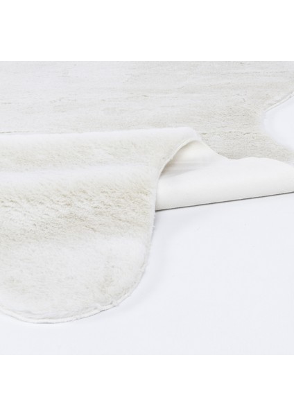 Hasaan Krem Düz Etnik Modern Desenli Hav Vermeyen Leke Tutmayan Kolay Temizlenen Yumuşak Makine Salon Yolluk Mutfak Halı