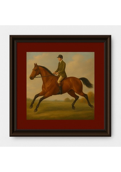 The Noble Run Serisi At/binici Çerçeveli Tablo