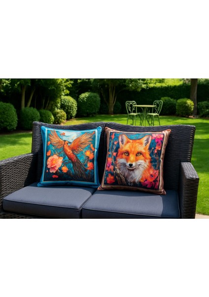 Kırlent Kılıfı 3D Dijital Baskılı 2'li Takım Hayvan Temalı Yastık Kılıfı indirimleri