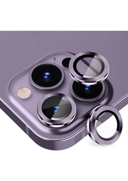 iPhone 14 Pro/14 Pro Max Kamera Gerçek Işıldayan Taşlı Lens Koruyucu(3'lü Set)