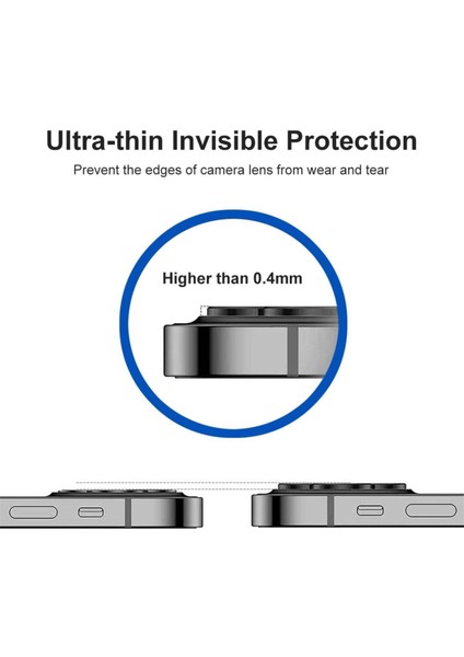 iPhone 14 Pro/14 Pro Max Kamera Gerçek Işıldayan Taşlı Lens Koruyucu(3'lü Set) modelleri