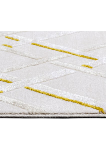 Michaela Geometrik Krem Bambu Dikdörtgen Modern Desenli Akrilik Hav Vermeyen Leke Tutmayan Kolay Temizlenen Yumuşak Makine Salon Yolluk Mutfak Halı modelleri