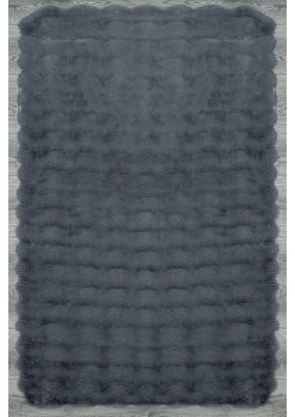 Travers Düz Antrasit Polyester Daire Modern Desenli Akrilik Hav Vermeyen Leke Tutmayan Kolay Temizlenen Yumuşak Makine Salon Yolluk Mutfak Halı