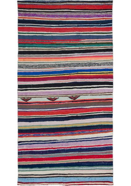 Girit Bej Çizgili Yün Modern Desenli Yün Hav Toz Vermez Leke Tutmayan Salon Yolluk Mutfak El Dokuma Halı