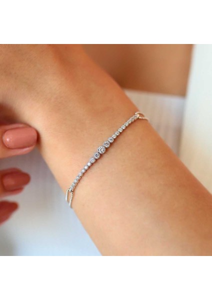 Yuvarlık Detay Taşlı Midi Set