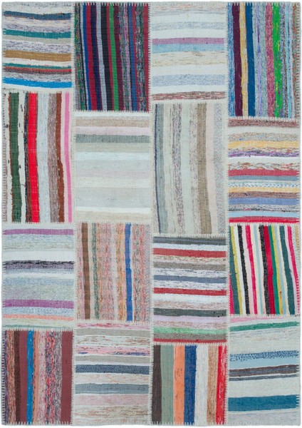 Atina Turkuaz Eskitme Yün Modern Desenli Yün Hav Toz Vermez Leke Tutmayan Salon Yolluk Mutfak El Dokuma Halı