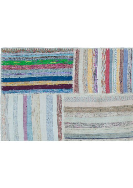 Atina Turkuaz Eskitme Yün Modern Desenli Yün Hav Toz Vermez Leke Tutmayan Salon Yolluk Mutfak El Dokuma Halı fırsatları