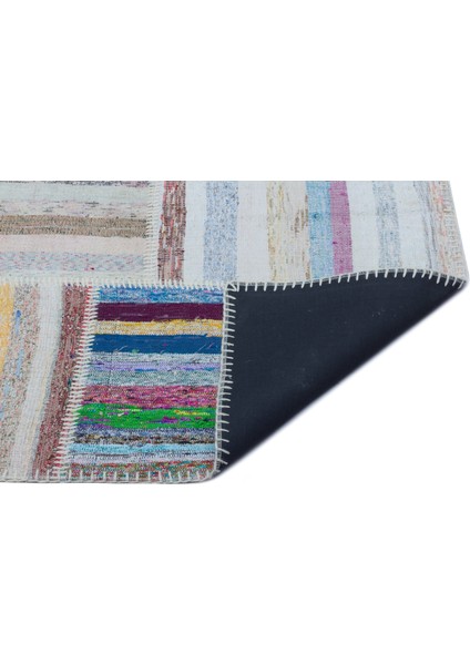 Atina Turkuaz Eskitme Yün Modern Desenli Yün Hav Toz Vermez Leke Tutmayan Salon Yolluk Mutfak El Dokuma Halı indirimleri