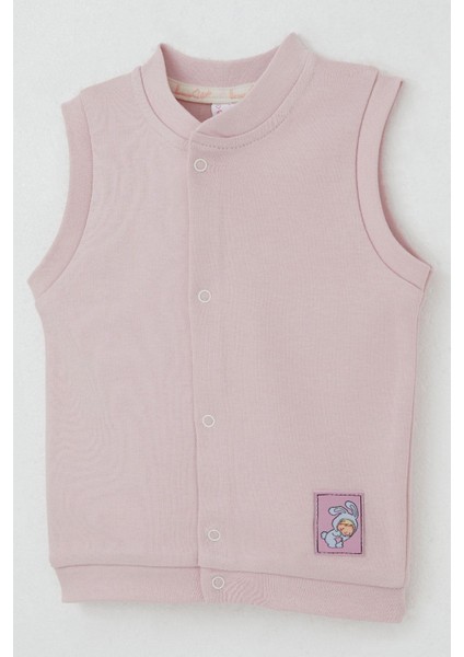 Kız Bebek Yelek Çıtçıtlı Sevimli Tavşancık Armalı 4 Ay-1 Yaş, Pembe modelleri