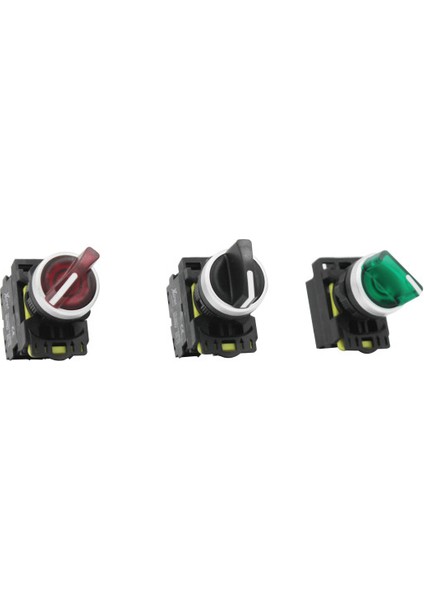 2 No Kontaklı Led’li Uzun Mandal Buton ( 3 Pozisyon ) (10 Adet)