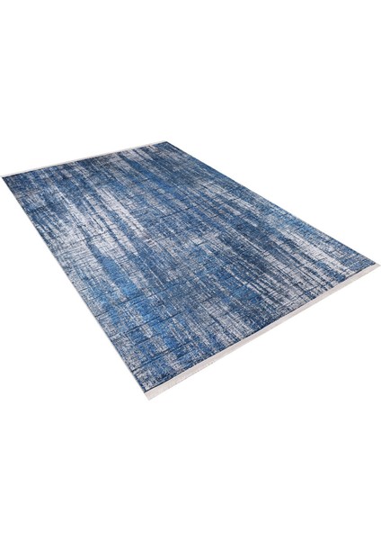 Krasnodar Mavi Modern Etnik Desenli Makinada Yıkanabilir Hav Toz Vermez Leke Tutmayan Kaymaz Taban Dijital Makine Baskı Salon Yolluk Mutfak Halı modelleri