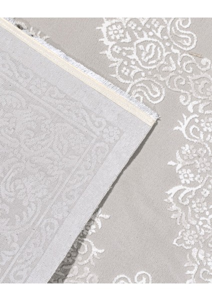 Nina Krem Çerçeveli Etnik Modern Desenli Poliproplen Hav Vermeyen Leke Tutmayan Kolay Temizlenen Yumuşak Makine Salon Yolluk Mutfak Halı fırsatları