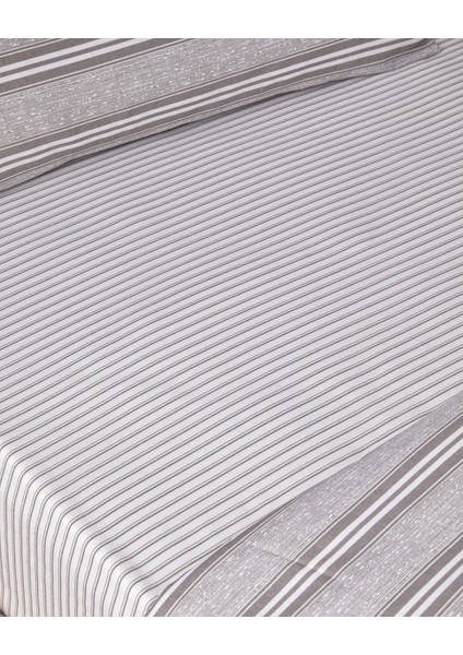 Sleek Lines Kolay Ütülenir Tek Kişilik Nevresim Takımı 160X220 cm Gri