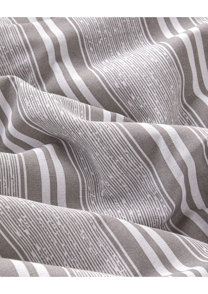 Sleek Lines Kolay Ütülenir Tek Kişilik Nevresim Takımı 160X220 cm Gri
