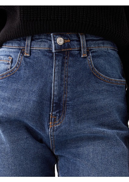 Lcw Jeans Indigo Yüksek Bel Slim Mom Kadın Jean Pantolon modelleri