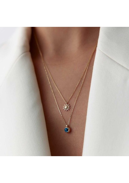 Göz ve Güneş Ikili Kolye