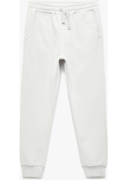 Pamuklu Beli Bağcıklı Şardonlu Jogger Eşofman Altı