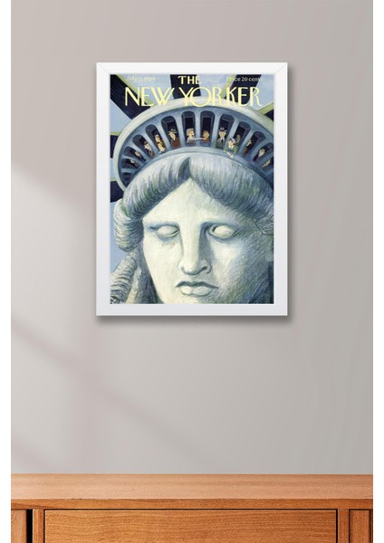 The New Yorker Çerçeveli Tablo July 3 1954 - Özgürlük Heykeli Tablosu fiyatları