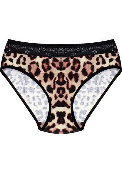 Kadın Külot 3'lü Leoparlı (%90 Viskon - %10 Elastan) fırsatları
