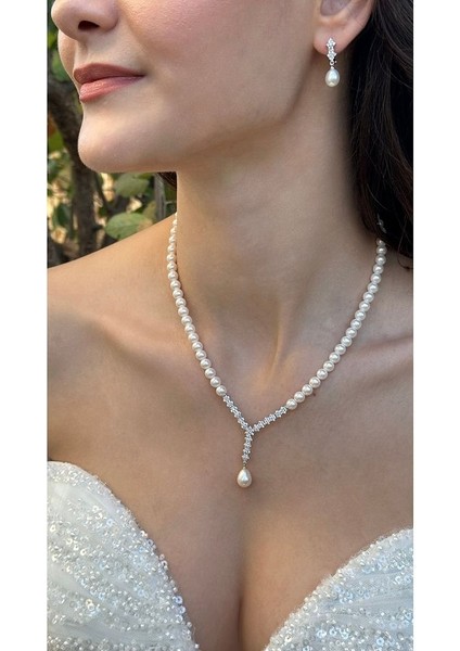 925 Ayar Gümüş Doğal Inci Set fiyatları