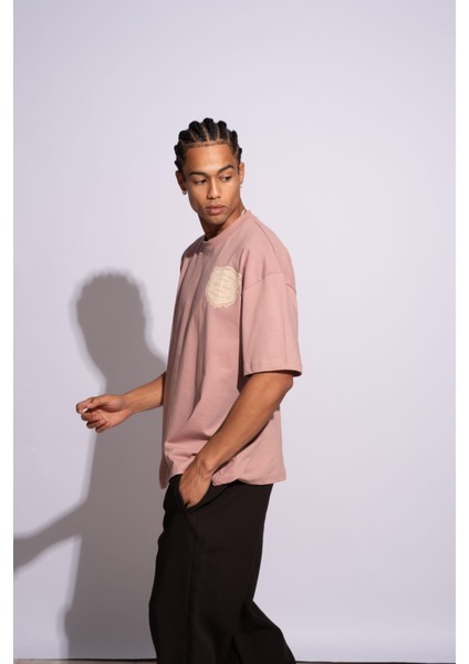 Erkek Oversize T-Shirt Hotel De Narcos Pembe modelleri