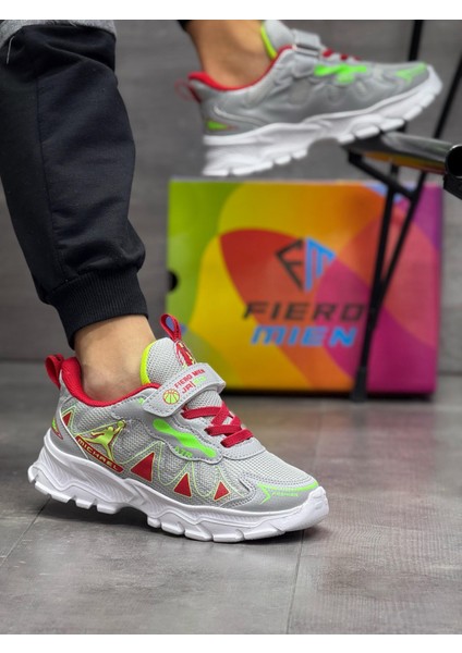 Unisex Bantlı Faylon Taban Çocuk Spor Ayakkabı-Buz