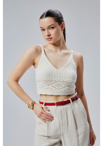 %100 Hakiki Deri Şık Sarı Tokalı Kadın Kemeri