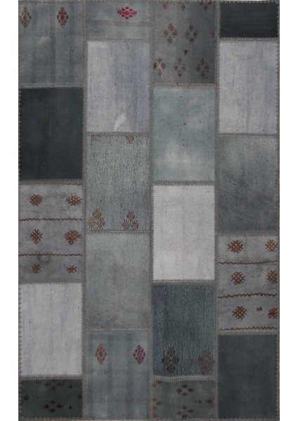 Geometrik Gri Yün Dikdörtgen Modern Desenli Akrilik Hav Vermeyen Leke Tutmayan Kolay Temizlenen Yumuşak Makine Salon Yolluk Mutfak Halı