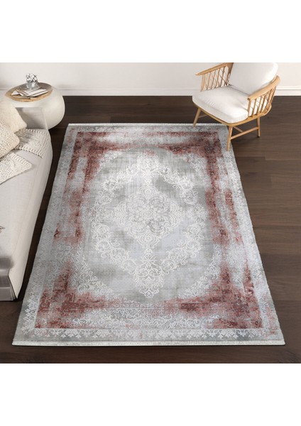 Bordo Klasik Etnik Modern Desenli Pamuk Makinada Yıkanabilir Hav Toz Vermez Leke Tutmayan Kaymaz Taban Dijital Makine Baskı Salon Yolluk Mutfak Halı fiyatları