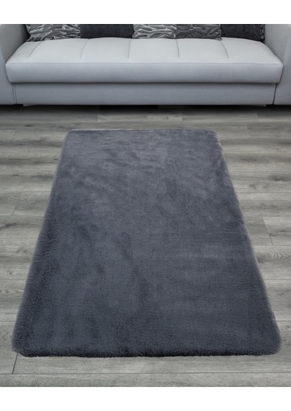 Sydney Düz Antrasit Polyester Kare Modern Desenli Akrilik Hav Vermeyen Leke Tutmayan Kolay Temizlenen Yumuşak Makine Salon Yolluk Mutfak Halı fırsatları