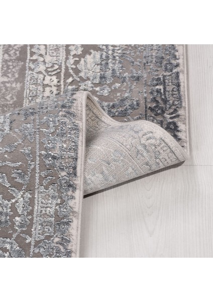 Çerçeveli Gri Viskon Dikdörtgen Modern Desenli Akrilik Hav Vermeyen Leke Tutmayan Kolay Temizlenen Yumuşak Makine Salon Yolluk Mutfak Halı fiyatları