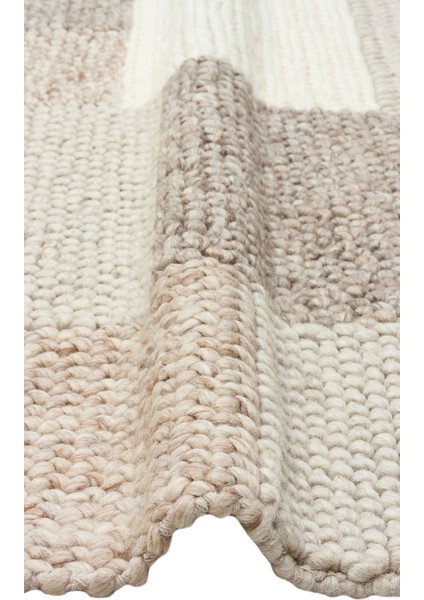 Altmunster Geometrik Bej Yün Dikdörtgen Modern Desenli Akrilik Hav Vermeyen Leke Tutmayan Kolay Temizlenen Yumuşak Makine Salon Yolluk Jüt Halı modelleri