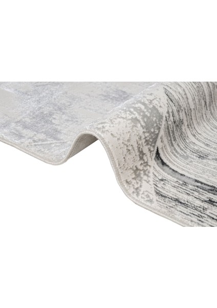 Arezzo Geometrik Gri Mikrofiber Dikdörtgen Modern Desenli Akrilik Hav Vermeyen Leke Tutmayan Kolay Temizlenen Yumuşak Makine Salon Yolluk Mutfak Halı fiyatları