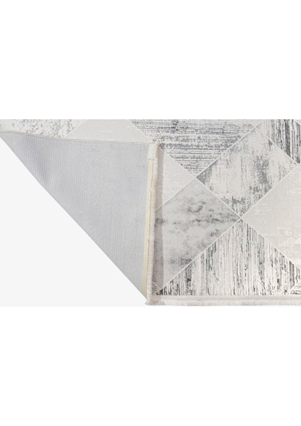 Arezzo Geometrik Gri Mikrofiber Dikdörtgen Modern Desenli Akrilik Hav Vermeyen Leke Tutmayan Kolay Temizlenen Yumuşak Makine Salon Yolluk Mutfak Halı modelleri