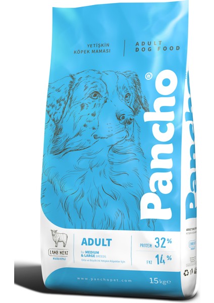 Pancho Kuzu Etli Yetişkin Köpek Maması 15KG