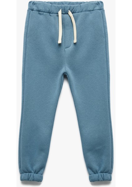 Beli Bağcıklı Pamuklu Basic Jogger Eşofman Altı