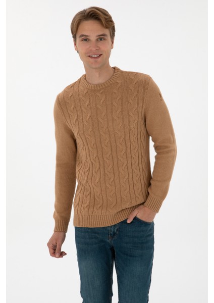 Erkek Camel Kazak /triko 50307884-VR015