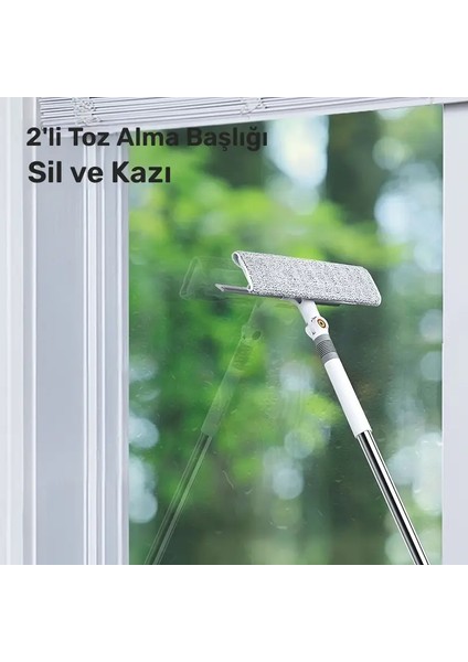 3.30-Metre Ultra Uzun 2'si 1 Arada Profesyonel Pencere Silme Mopu Dış Cam fiyatları