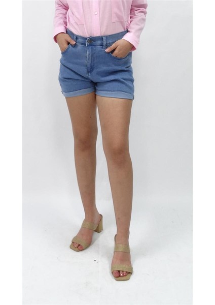 Kadın Duble Paça Kot Şort