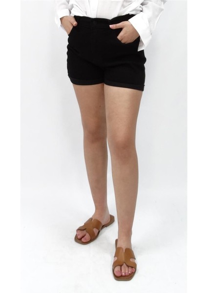 Kadın Duble Paça Kot Şort