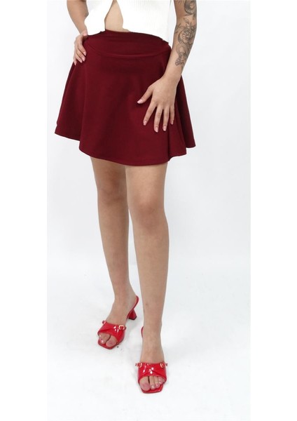 Kadın Yüksek Bel Şortlu Etek