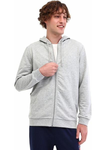 MB 18SN87 5pr Grı Melanj Erkek Eşofman Üstü