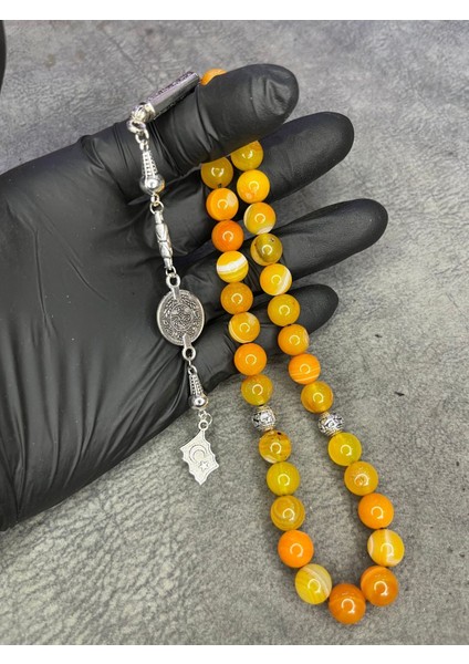 Akik Taşı Büyük Boy Üst Düzey Doğaltaş Tesbih