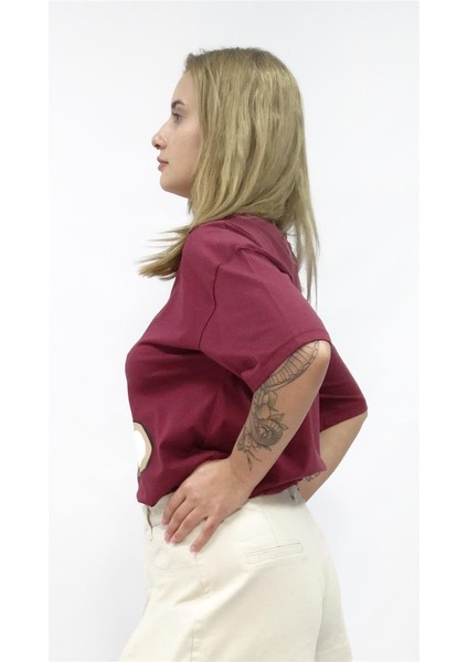 Kadın Ön Ayıcık Baskılı Owersize Tshirt modelleri