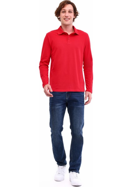 MB SN329 Ukol Polo 5pr Bordo Erkek Uzun Kol T-Shirt modelleri