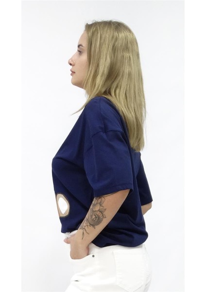 Kadın Ön Ayıcık Baskılı Owersize Tshirt modelleri