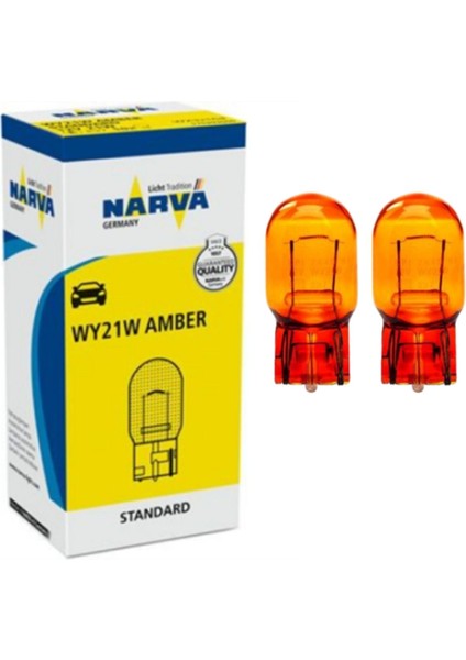 12V 93 Dipsiz 21W Sarı (Amber) Tek Filamentli Ampül 2 Adet