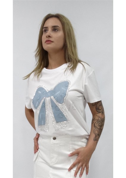 Kadın Snape Taşlı Tshirt