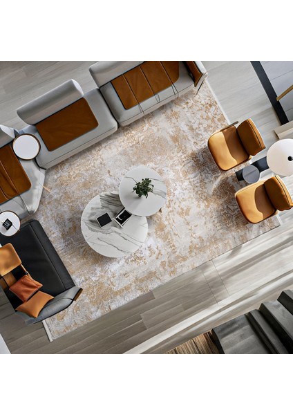 Gold Klasik Etnik Modern Desenli Pamuk Makinada Yıkanabilir Hav Toz Vermez Leke Tutmayan Kaymaz Taban Dijital Makine Baskı Salon Yolluk Mutfak Halı fiyatları